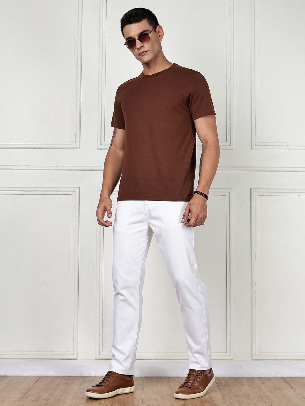 Thomas Scott Men White Mid-Rise Slim Fit Cotton Non Stretchable Jeans