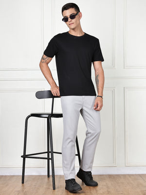 Thomas Scott Men Light Grey Mid-Rise Slim Fit Cotton Non Stretchable Jeans