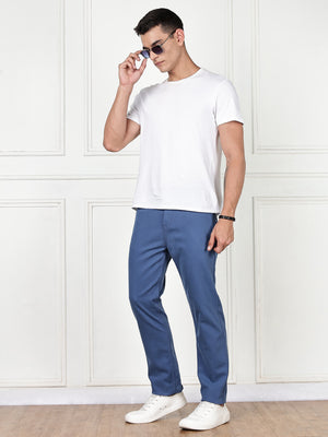 Thomas Scott Men Sky Blue Mid-Rise Slim Fit Cotton Non Stretchable Jeans