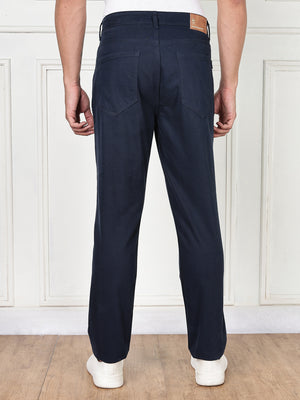 Thomas Scott Men Navy Blue Mid-Rise Slim Fit Cotton Non Stretchable Jeans