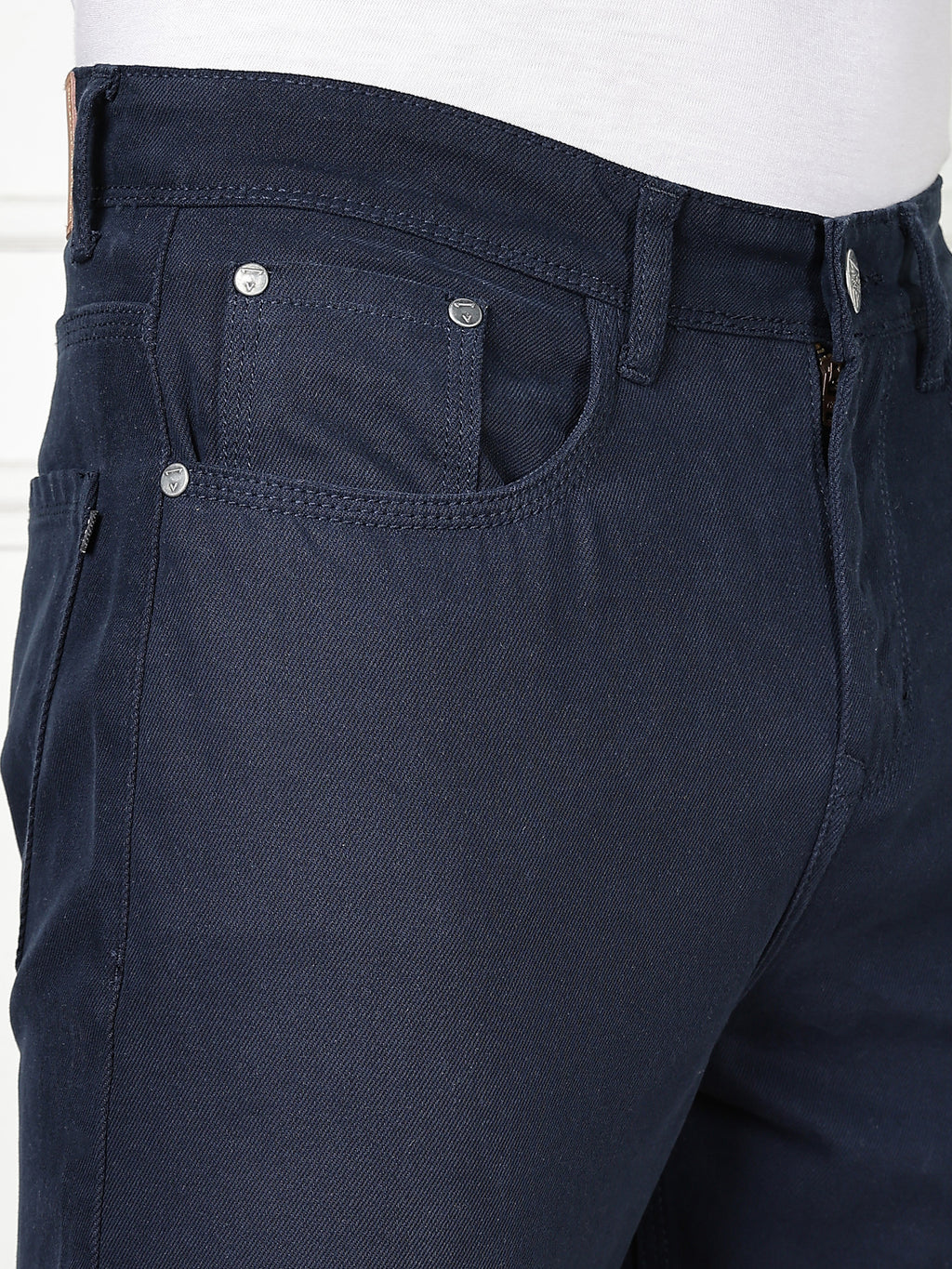 Thomas Scott Men Navy Blue Mid-Rise Slim Fit Cotton Non Stretchable Jeans