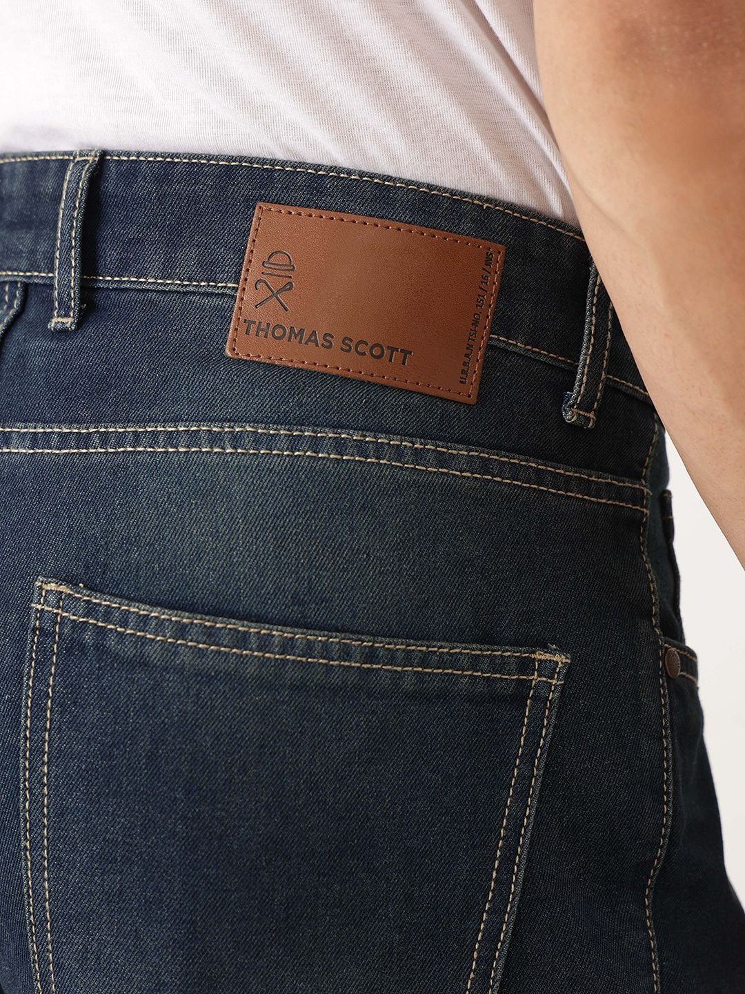 Dark Blue Baggy Fit Medium Shade Clean Look Non Stretchable Jeans For Men