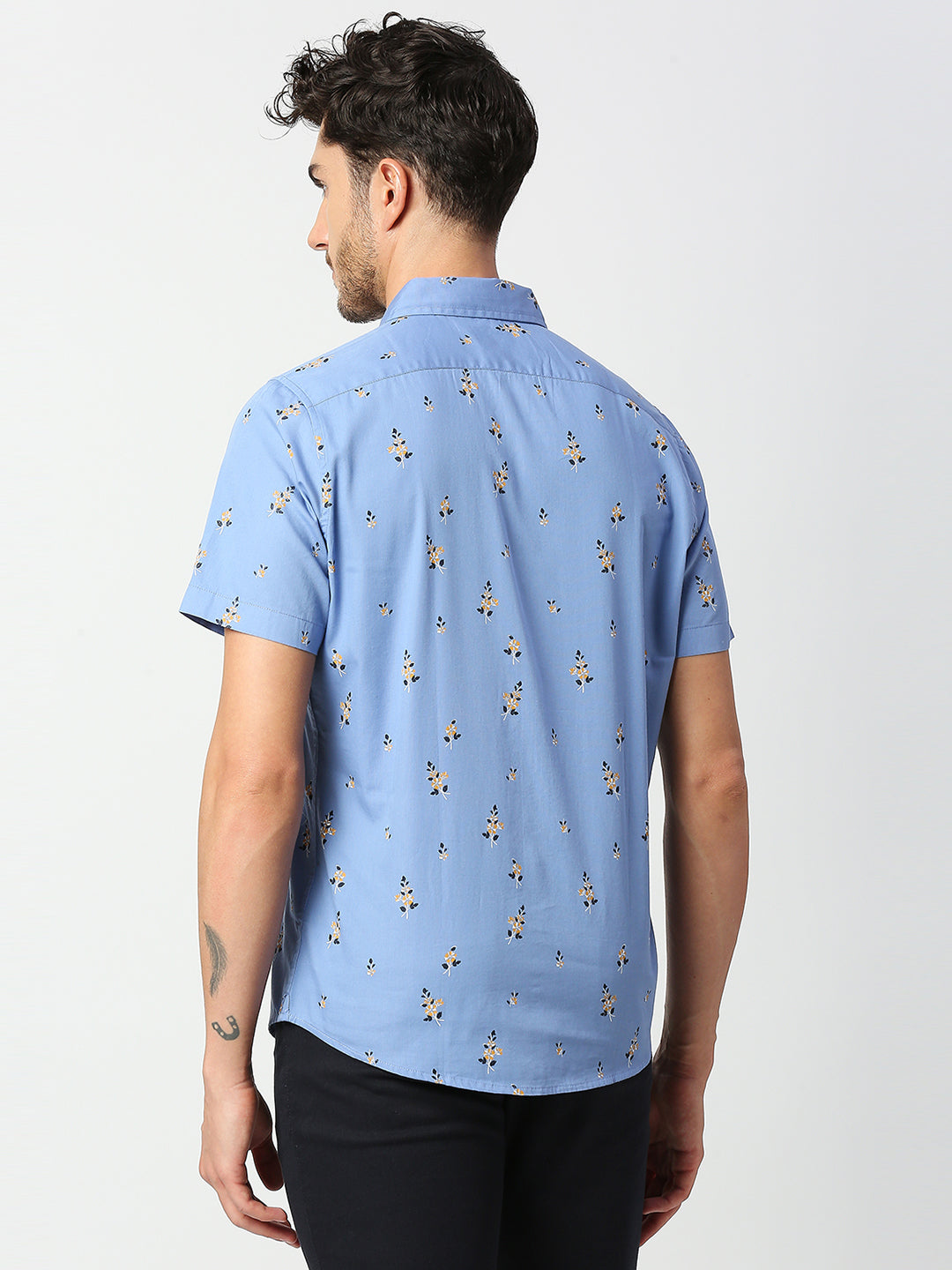Thomas Scott Men Slim Fit Printed Casual Cotton Shirt