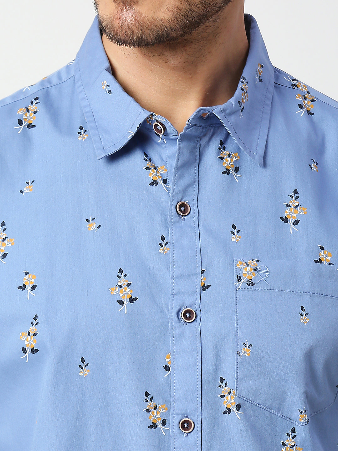 Thomas Scott Men Slim Fit Printed Casual Cotton Shirt