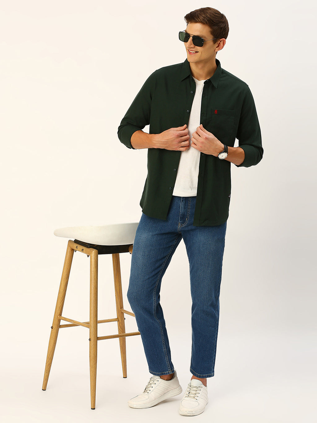 Thomas Scott Men Classic Slim Fit Flannel Casual Shirt