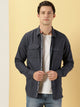 Navy Smart Slim Fit Flannel Casual Shirt For Men