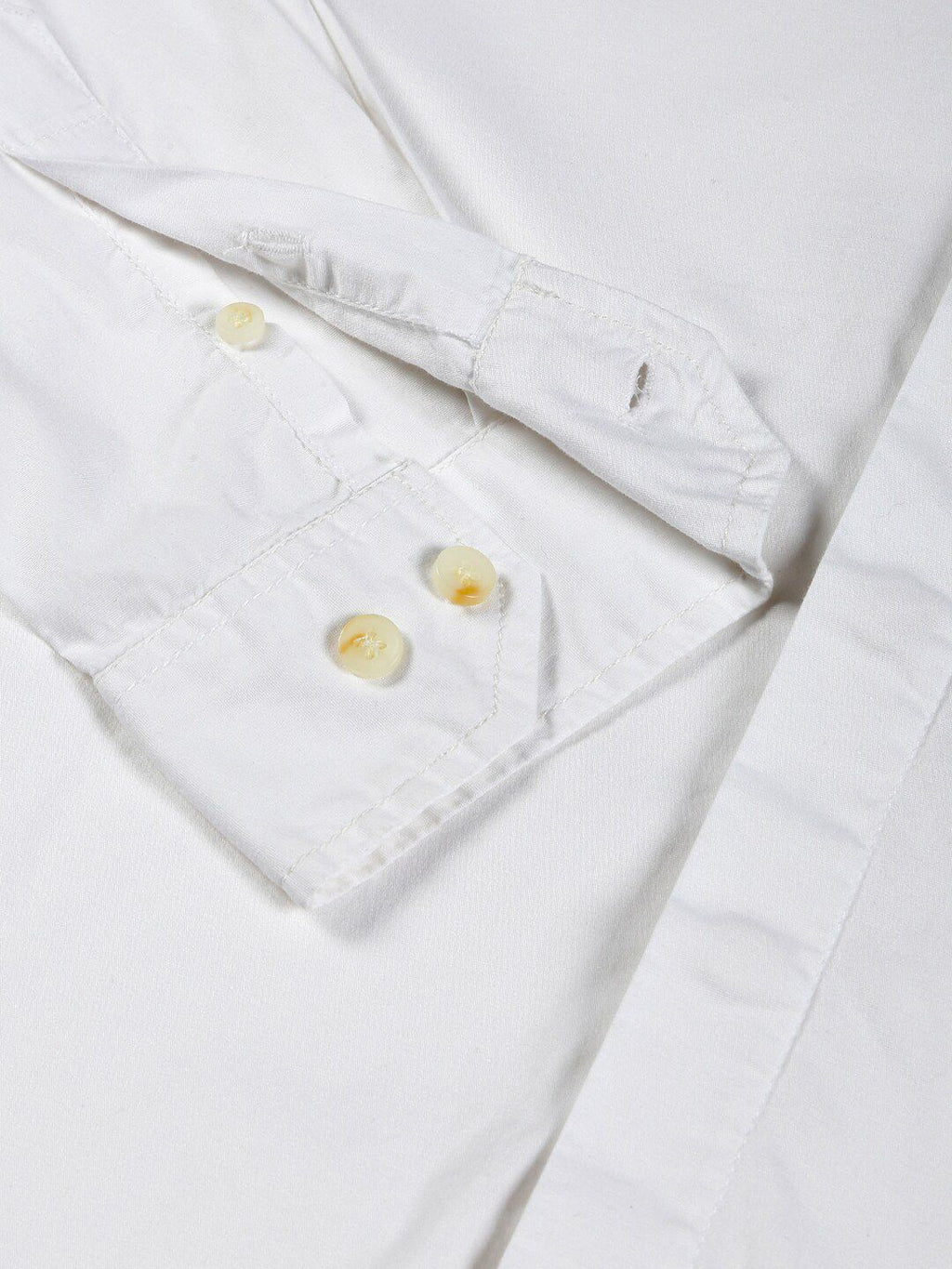 Thomas Scott Men White Classic Regular Fit Long Sleeves Spread Collar Solid Casual Shirt