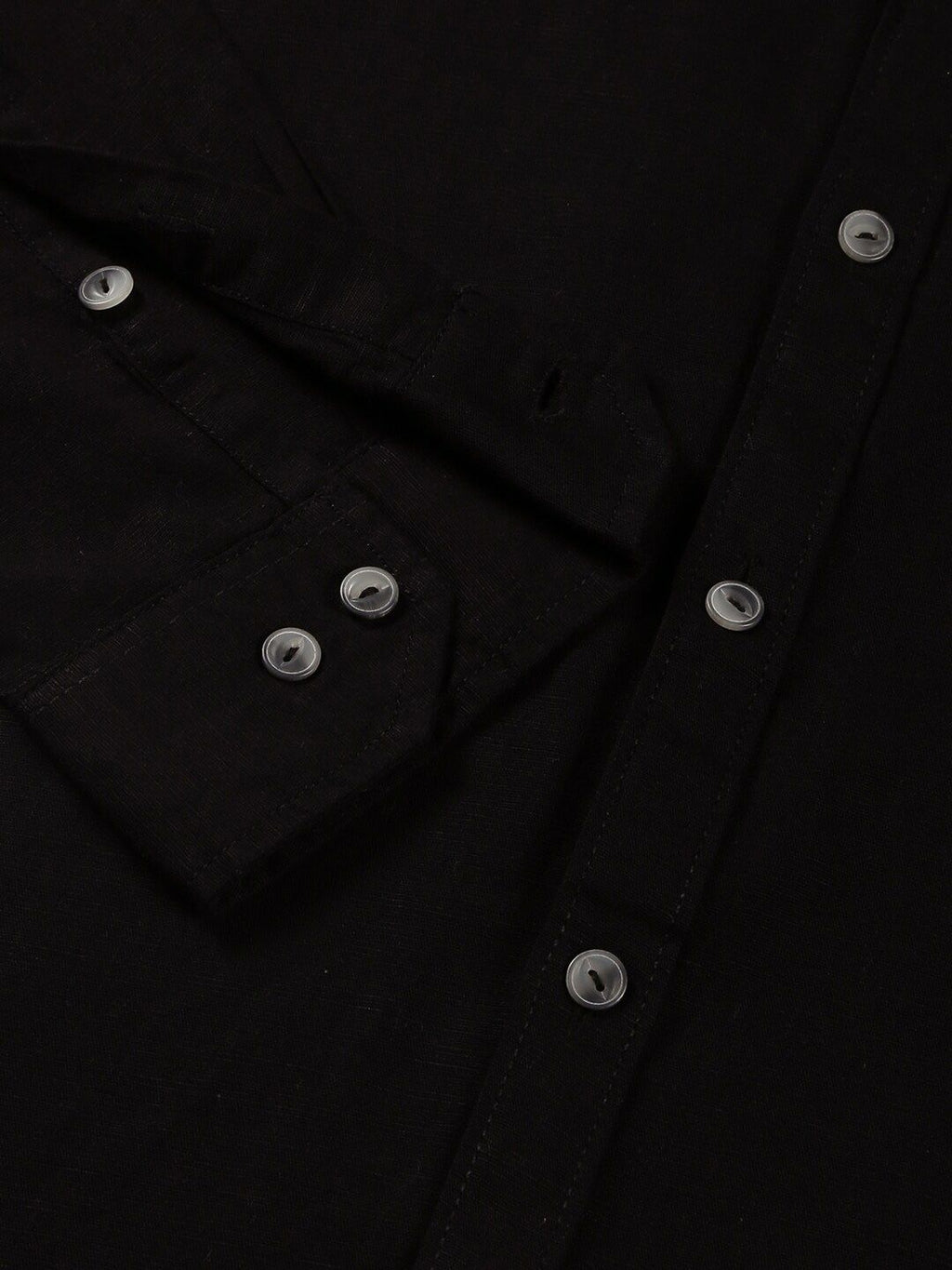 Black Typography Printed Classic Regular Fit Casual Shirt For Men
