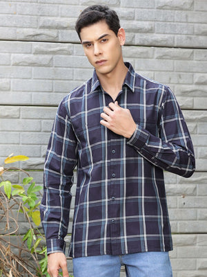 Premium Checked Pure Cotton Casual Shirt For Men