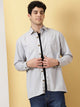 Grey Smart Pure Cotton Oversized Casual Shirt For Men
