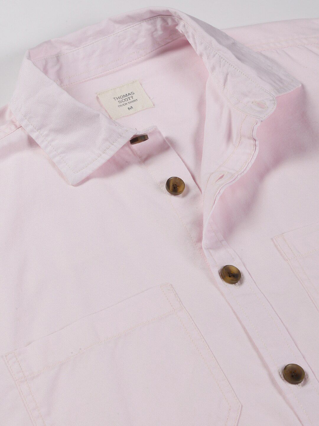 Pink Smart Pure Cotton Oversized Casual Shirt For Men