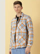 Thomas Scott Men Classic Spread Collar Long Sleeves Checked Oversized Casual Shirt
