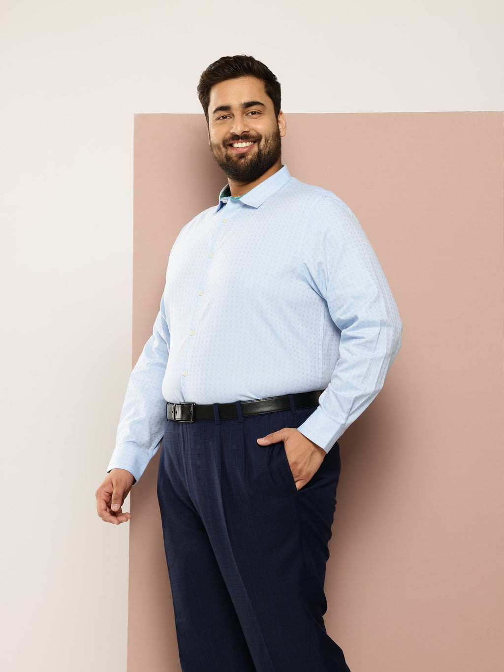 Thomas Scott Men Plus Size Premium Pure Cotton Formal Shirt