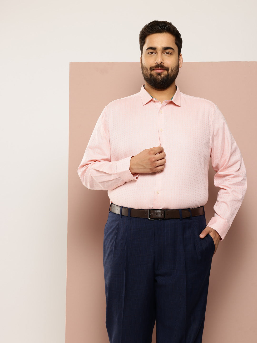 Thomas Scott Men Plus Size Premium Pure Cotton Formal Shirt