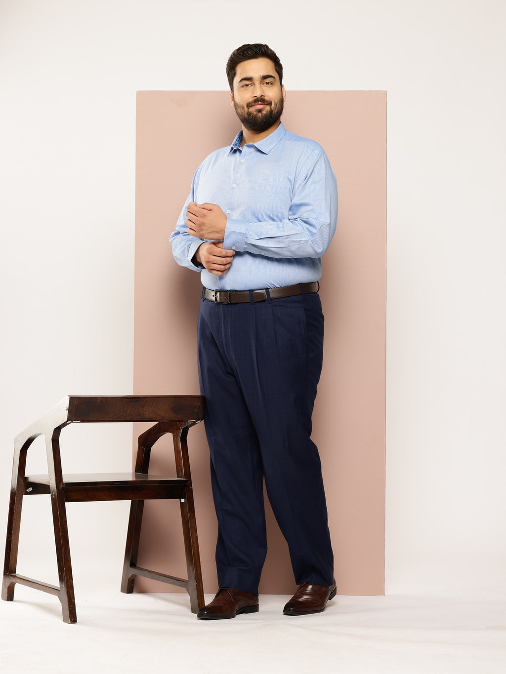 Thomas Scott Men Plus Size Premium Pure Cotton Formal Shirt