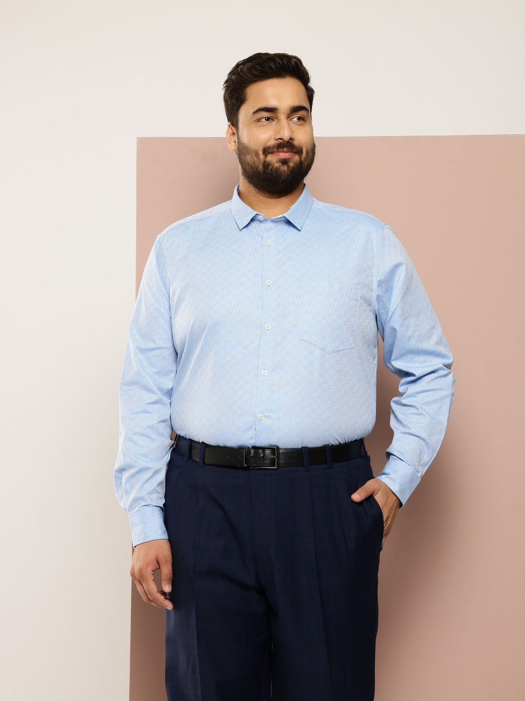 Thomas Scott Men Plus Size Premium Pure Cotton Formal Shirt