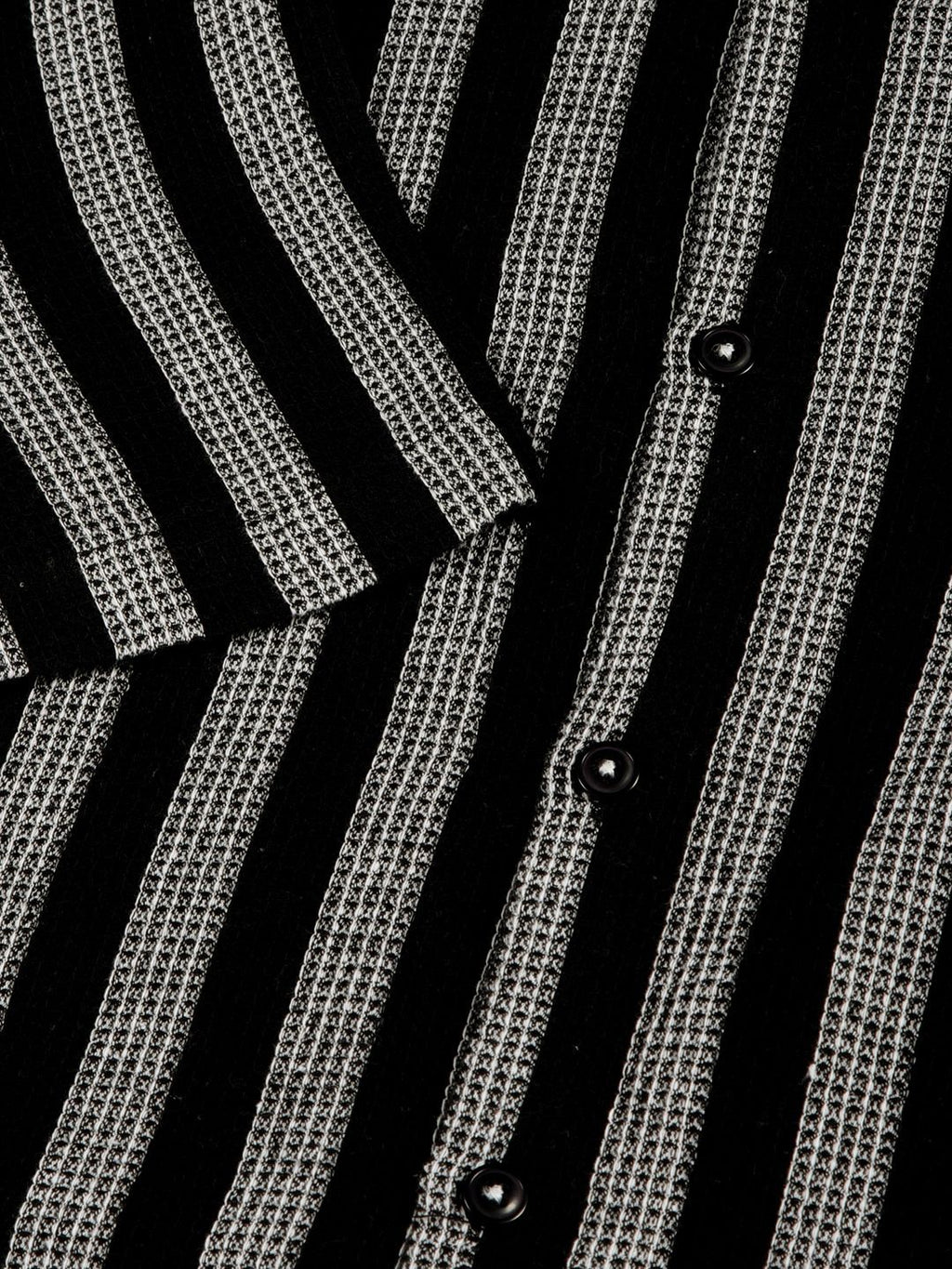 Black Premium Slim Fit Vertical Striped Casual Shirt For Men