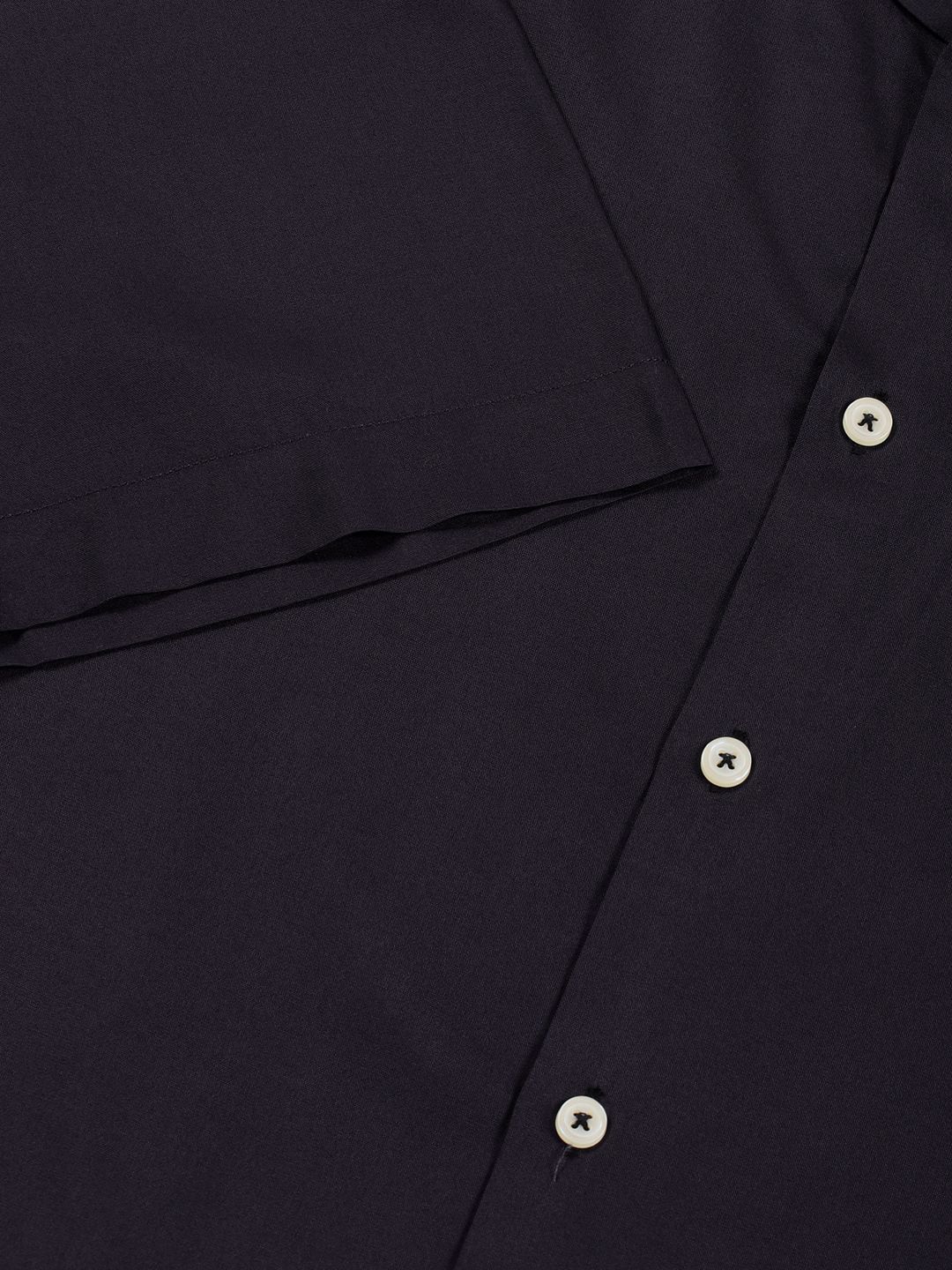 Navy Premium Cuban Collar Solid Oversized Casual Shirt For Men