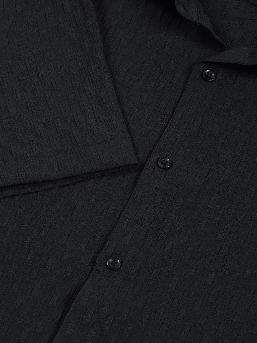 Navy Premium Spread Collar Textured Casual Shirt For Men