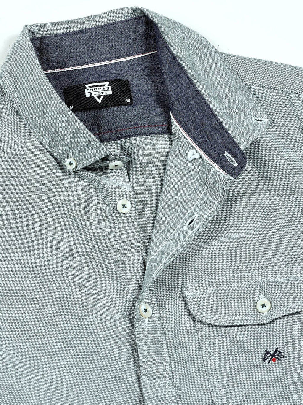Thomas Scott Men Premium Button-Down Collar Semiformal Shirt