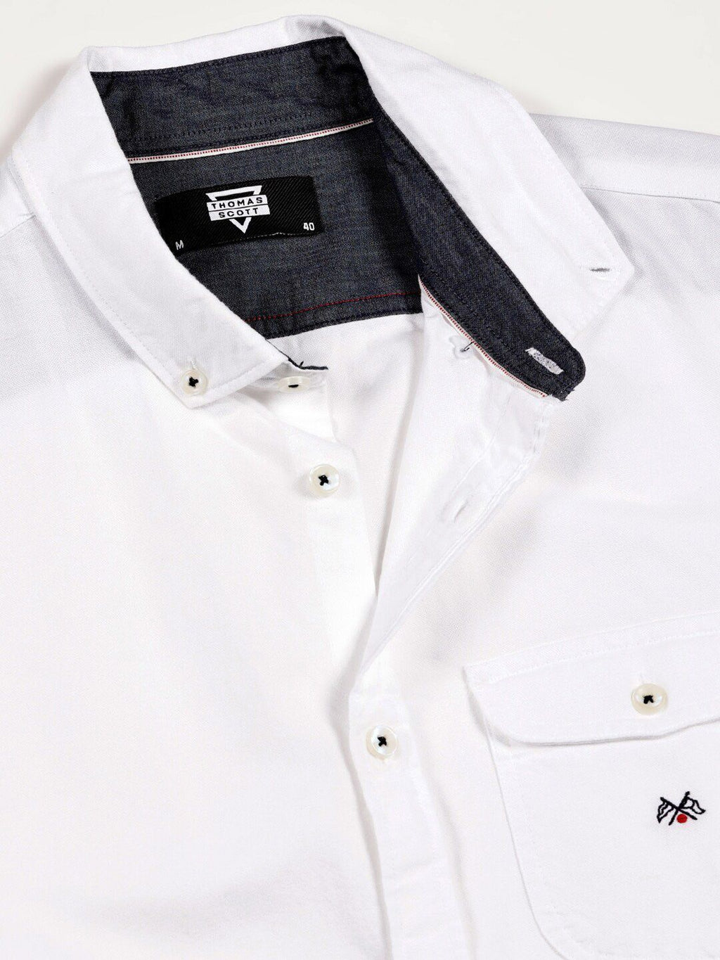 Thomas Scott Men Premium Button-Down Collar Semiformal Shirt