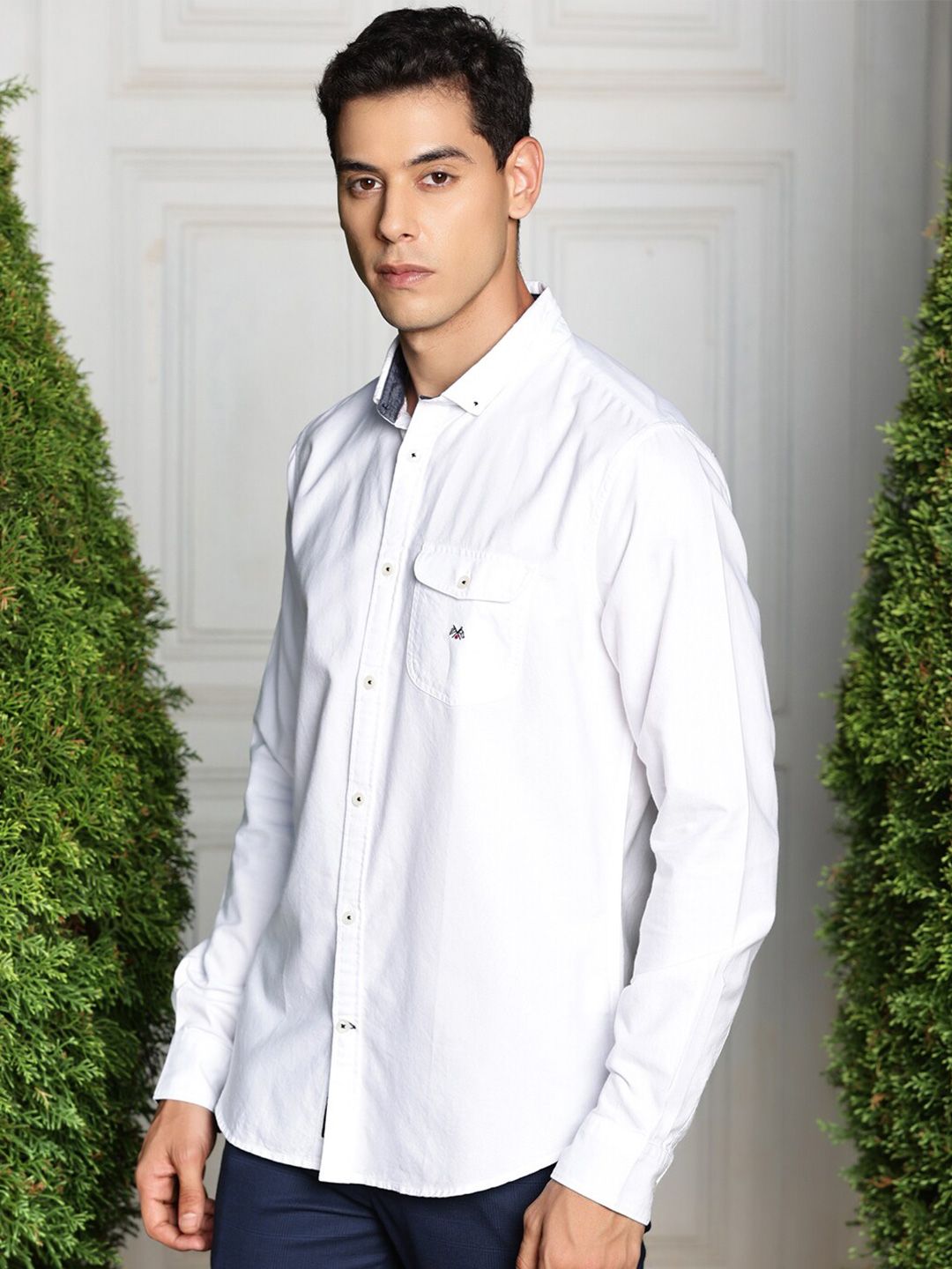 Thomas Scott Men Premium Button-Down Collar Semiformal Shirt