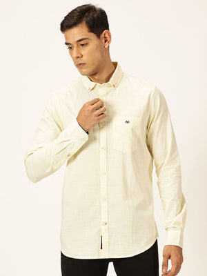Smart Button Down Collar Striped Pure Cotton Casual Shirt For Men