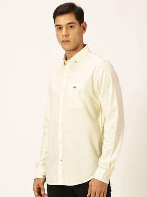 Smart Button Down Collar Striped Pure Cotton Casual Shirt For Men