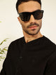 Black Premium Opaque Casual Shirt For Men