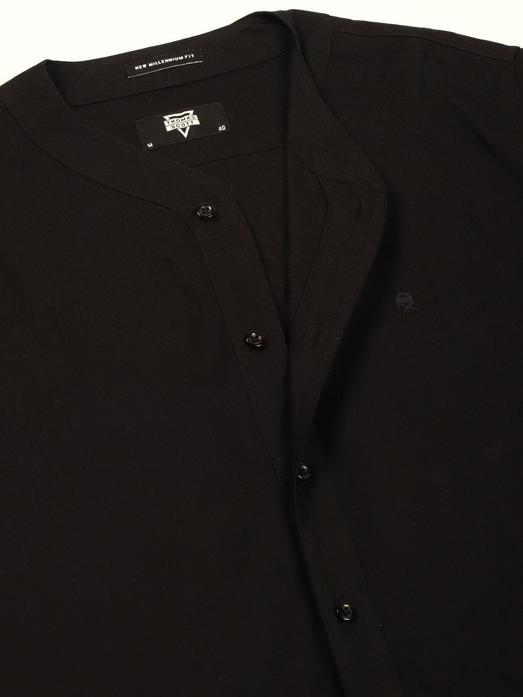 Black Premium Opaque Casual Shirt For Men