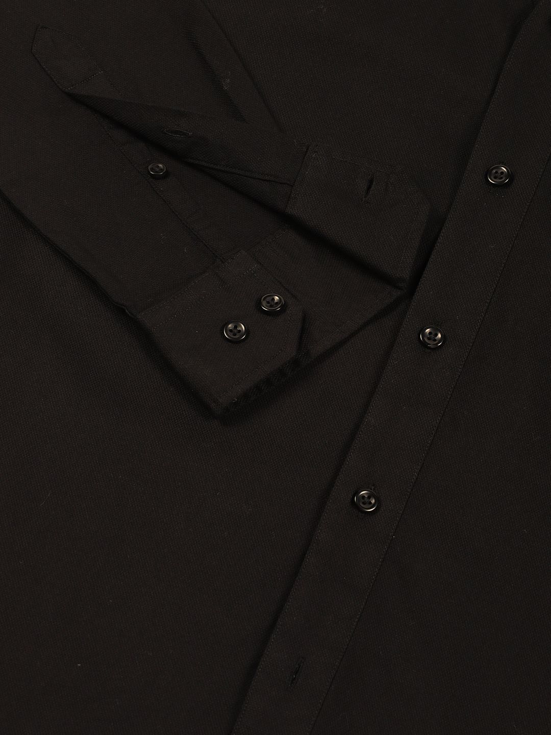 Black Premium Opaque Casual Shirt For Men