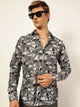 Green Premium Slim Fit Opaque Printed Casual Shirt For Men
