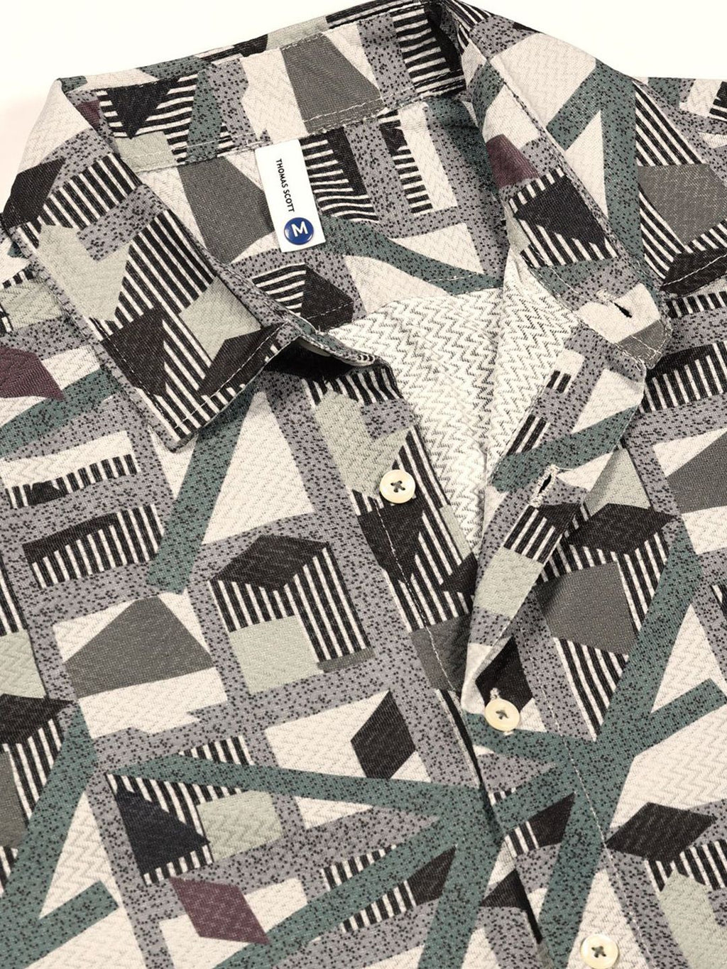 Green Premium Slim Fit Opaque Printed Casual Shirt For Men