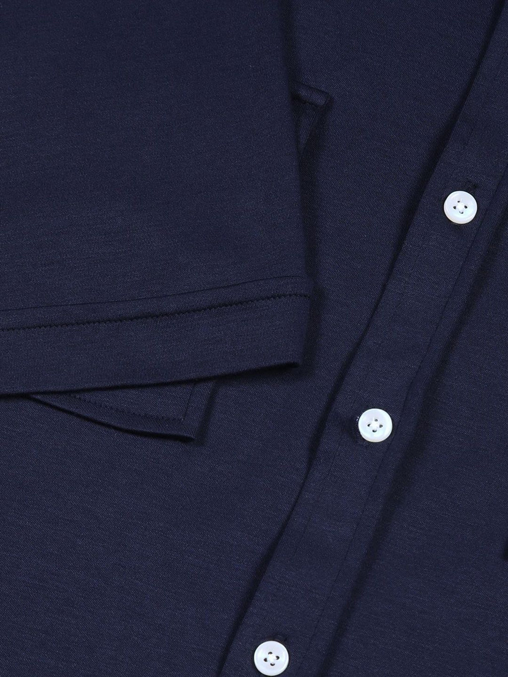 Navy Slim Fit Solid Casual Shirt For Men