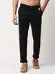 Black Mid-Rise Regular Fit Woven Chinos Trouser For Men