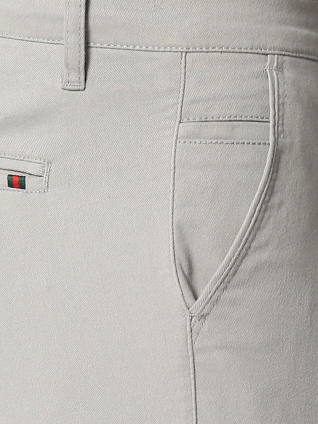 Light Grey Mid-Rise Regular Fit Knitted Joggers For Men