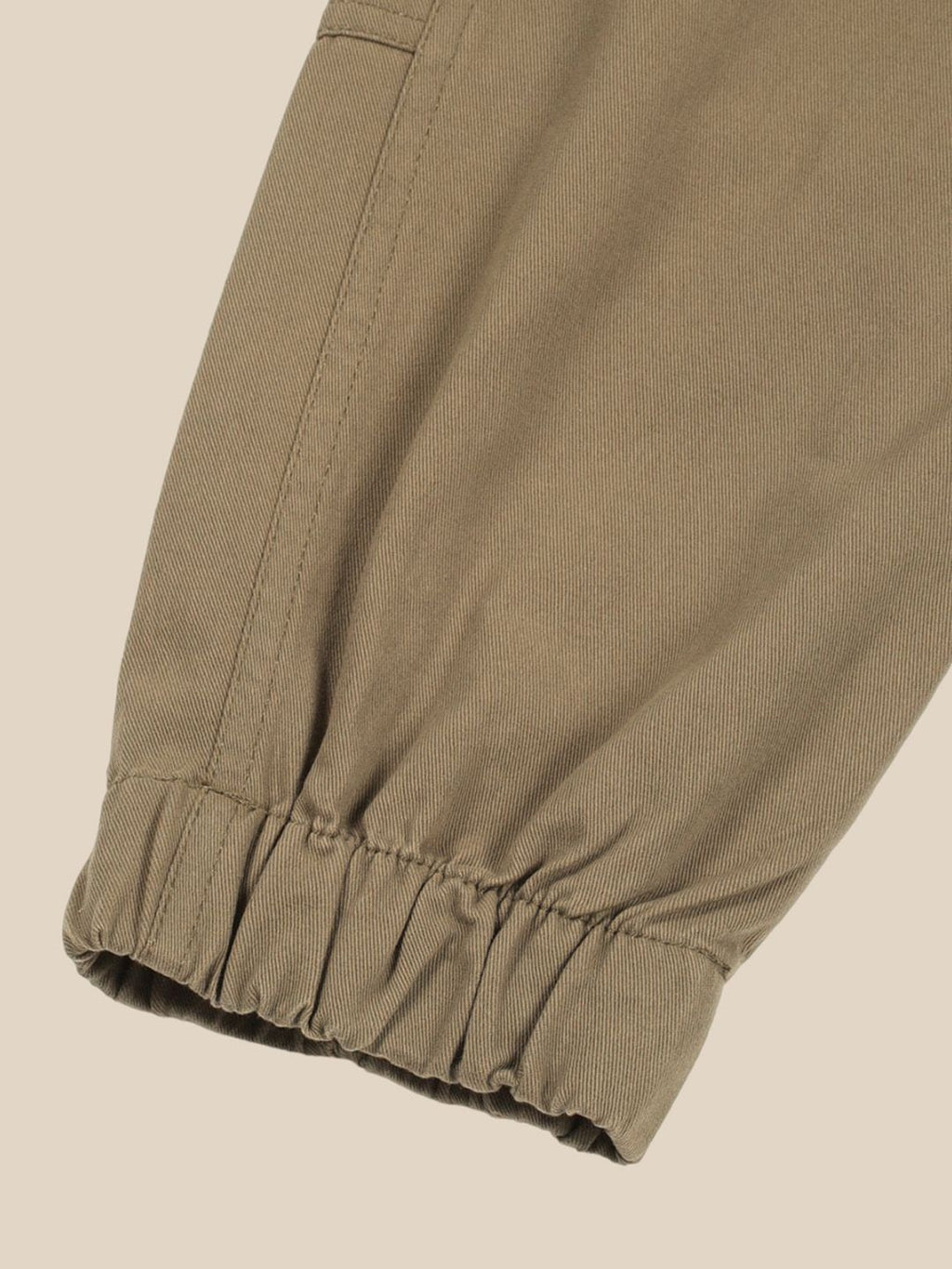 Beige  Classic Slim Fit Cargos Trousers