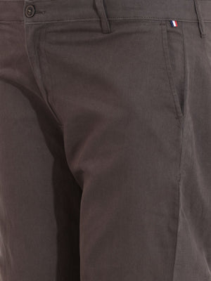 Charcoal Plus Size Regular Fit Mid-Rise Solid Cotton Woven Chinos Trouser For Men