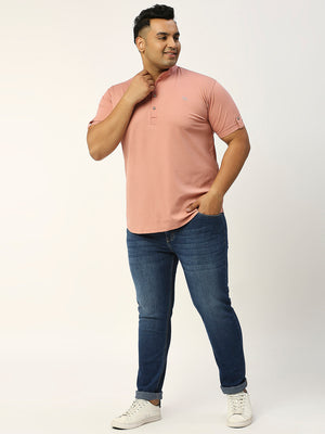 Thomas Scott Men Dark Blue Plus Size Mid-Rise Tapered Fit Stretchable Jeans
