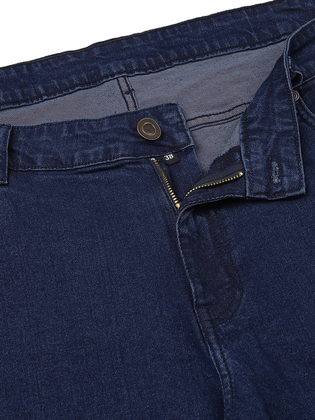 Thomas Scott Men Dark Blue Plus Size Mid-Rise Tapered Fit Stretchable Jeans