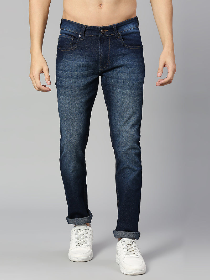 Thomas Scott Men Smart Slim Fit Clean Look Light Fade Stretchable Jeans