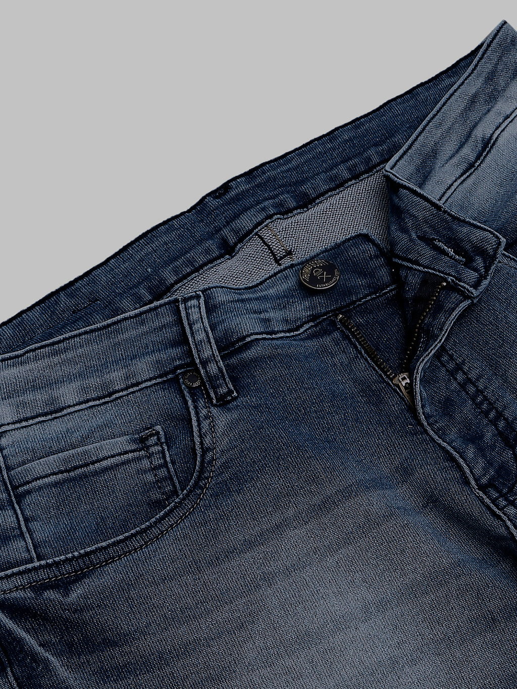 Thomas Scott Men Smart Slim Fit Clean Look Light Fade Stretchable Jeans