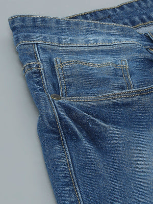 Thomas Scott Men Smart Clean Look Heavy Fade Cotton Jeans
