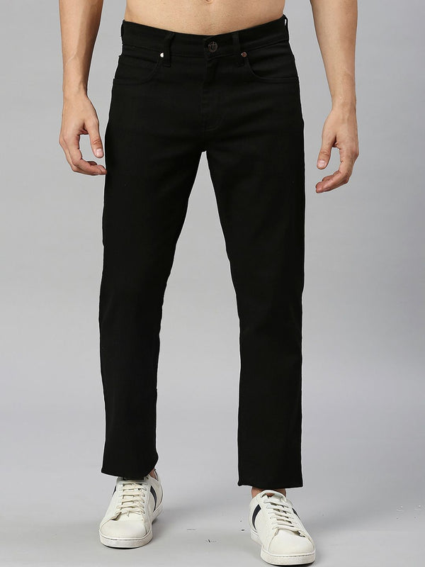 Black Classic Stretchable Jeans For Men