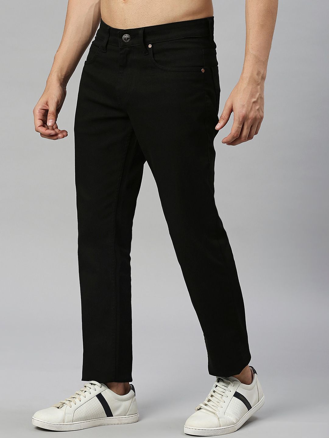 Black Classic Stretchable Jeans For Men