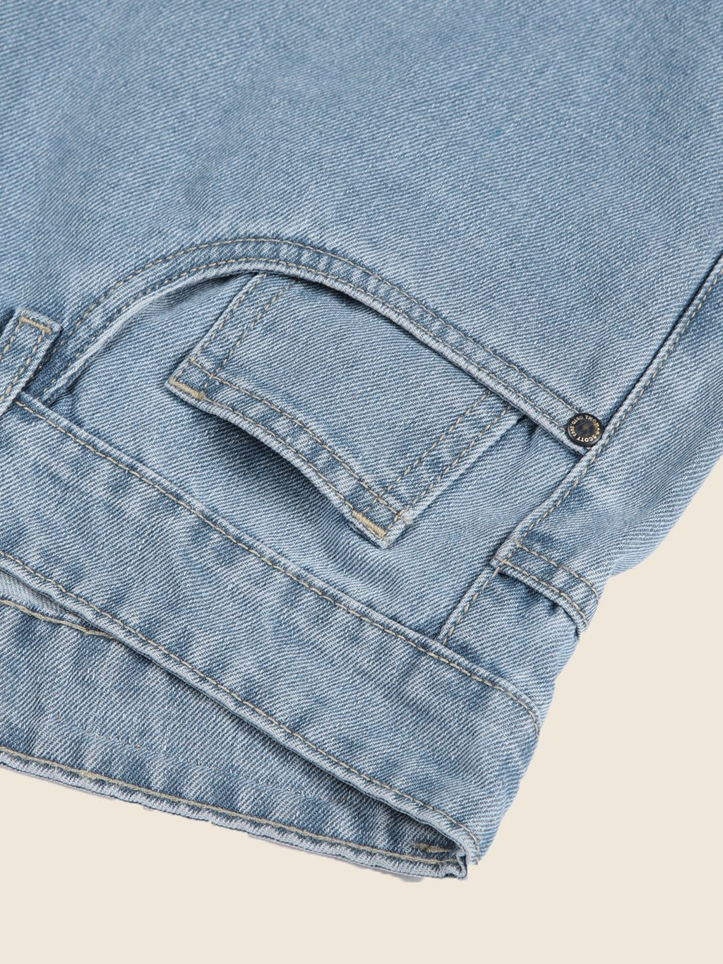 Light Blue Smart Relaxed Fit Baggy Jeans For Men
