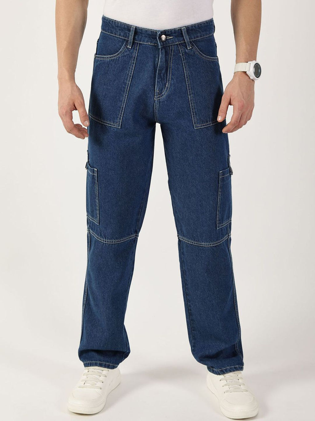 Thomas Scott Men MidBlue Loose Relaxed Fit Jeans
