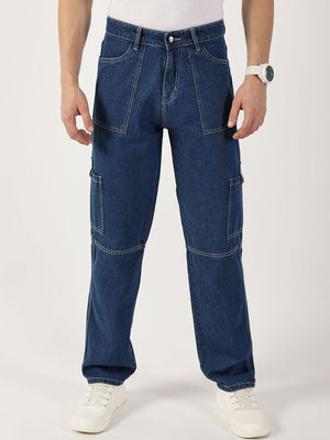 Thomas Scott Men MidBlue Loose Relaxed Fit Jeans