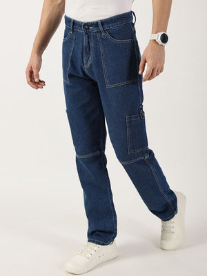 Thomas Scott Men MidBlue Loose Relaxed Fit Jeans