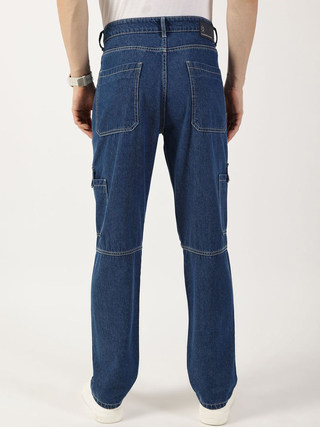 Thomas Scott Men MidBlue Loose Relaxed Fit Jeans